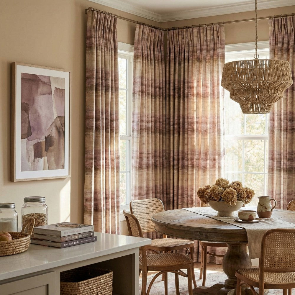 Eliza Retro Style Gradient Striped Curtains