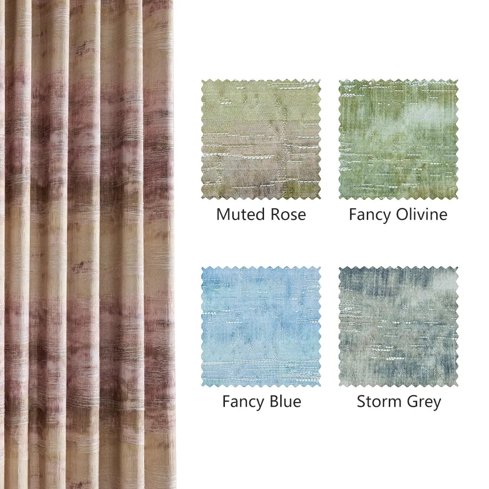 Eliza Retro Style Gradient Striped Curtains