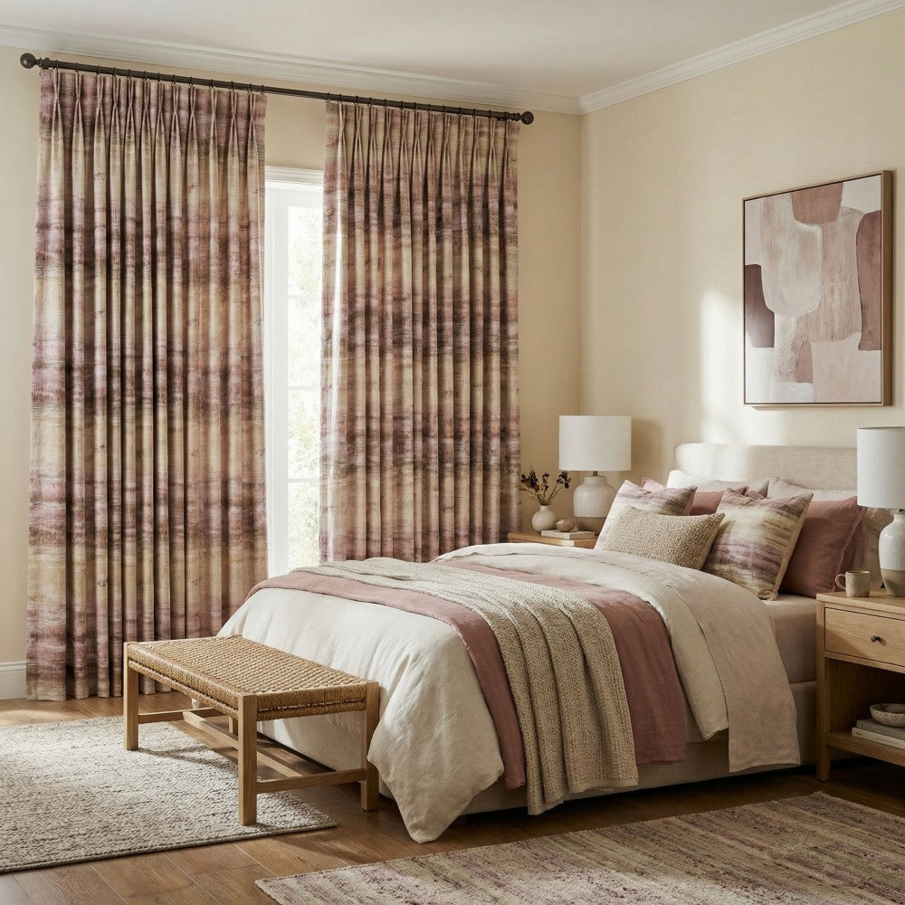 Eliza Retro Style Gradient Striped Curtains