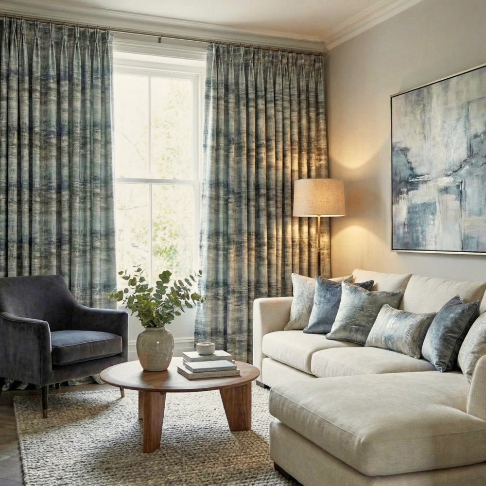 Eliza Retro Style Gradient Striped Curtains