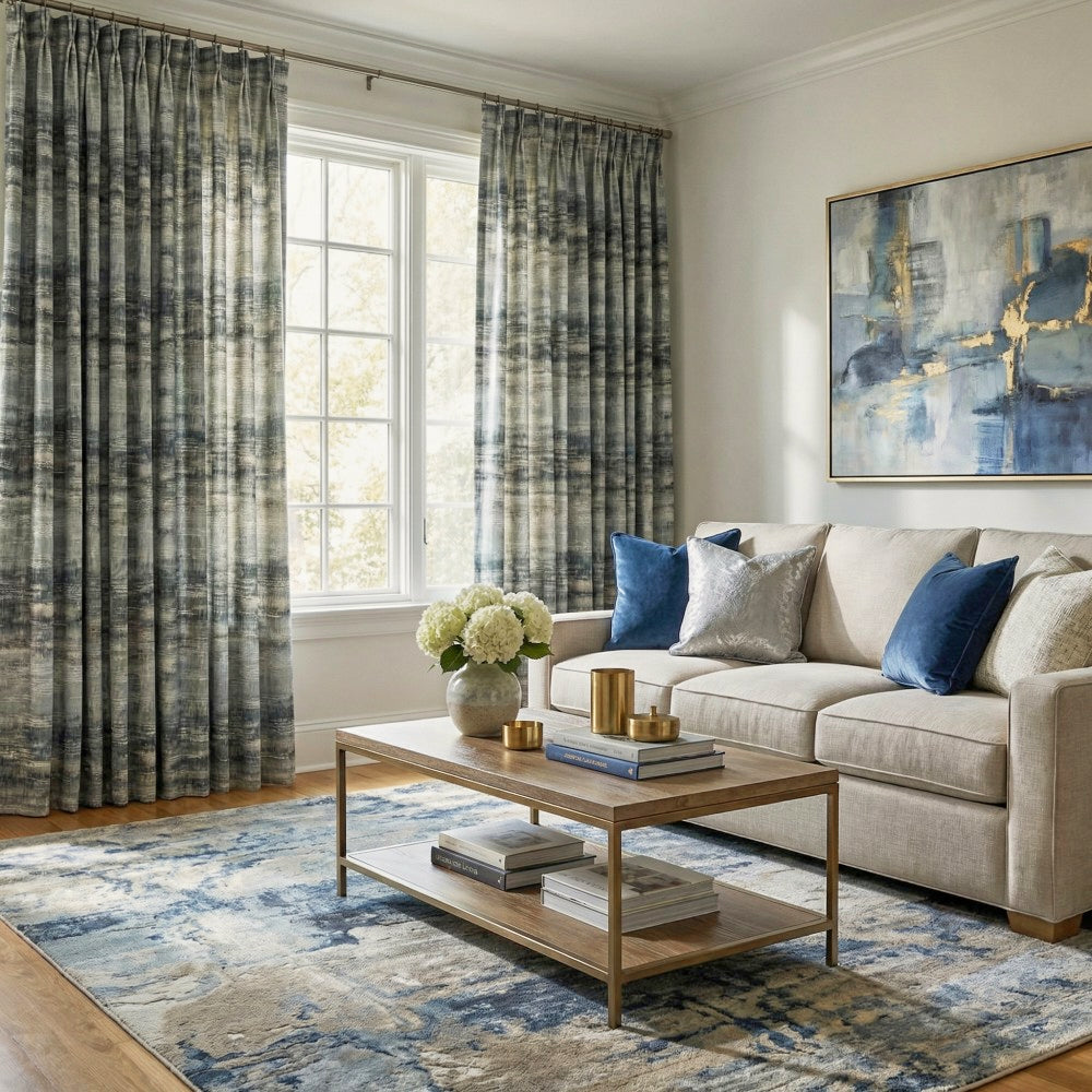 Eliza Retro Style Gradient Striped Curtains