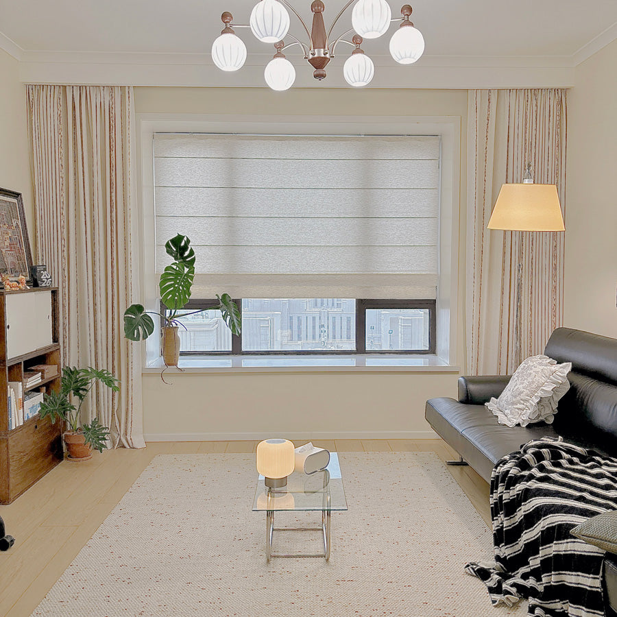 Erika Rustic Style Striped Linen Curtains