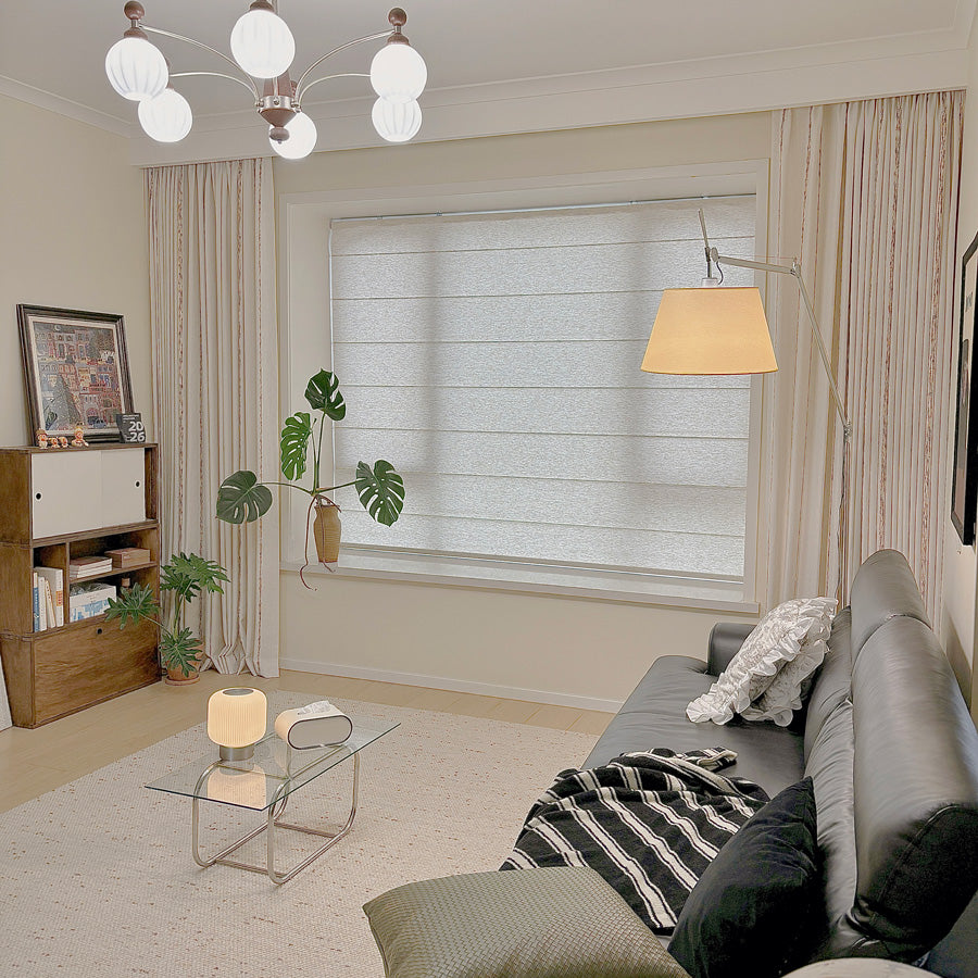 Erika Rustic Style Striped Linen Curtains