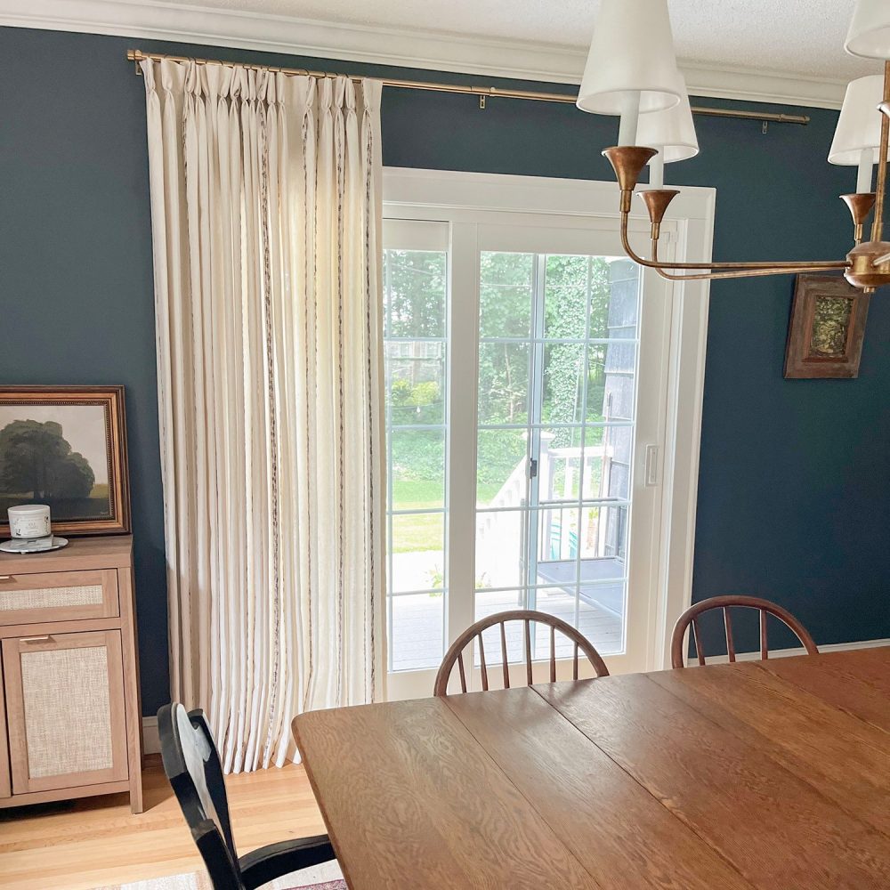 Erika Rustic Style Striped Linen Curtains