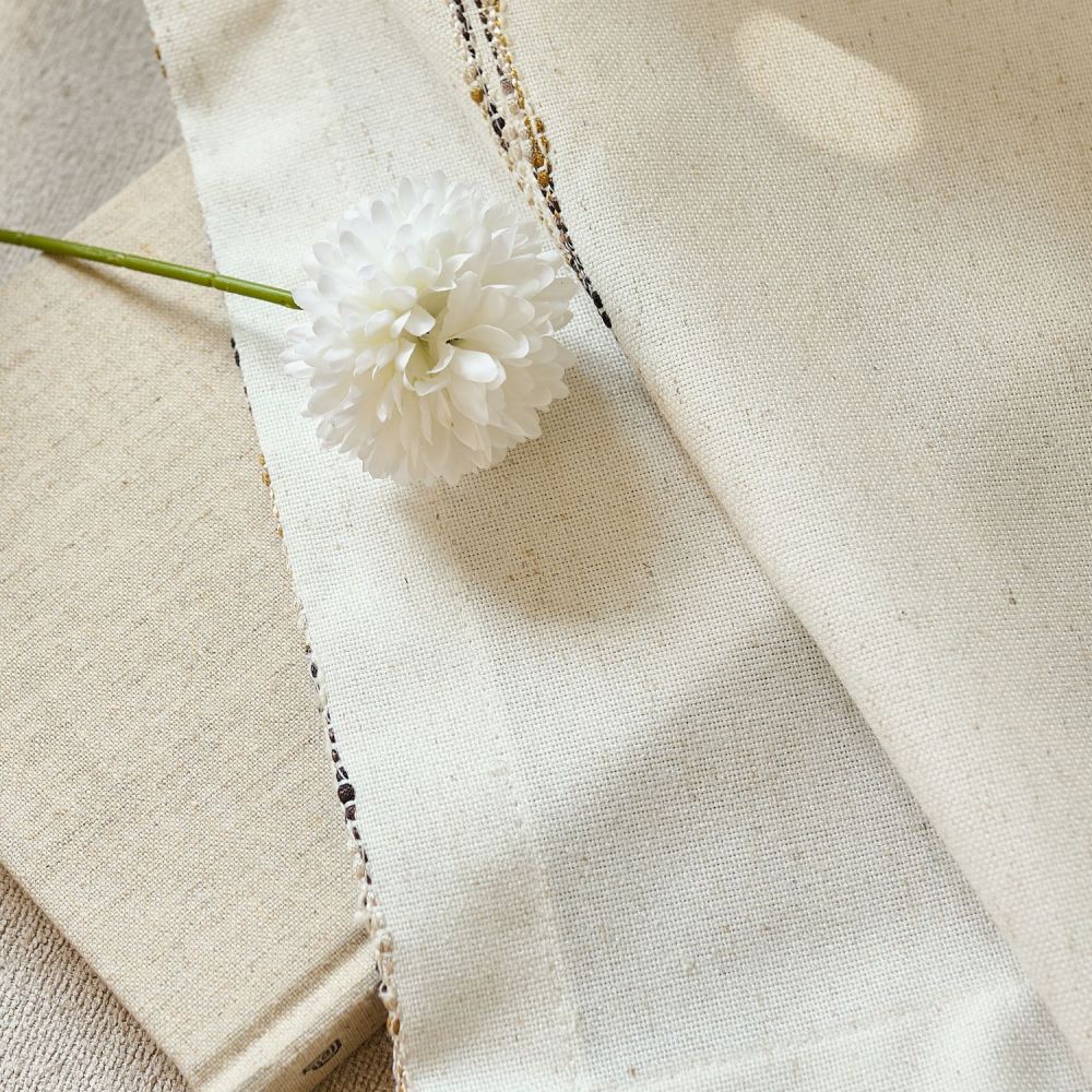 Erika Rustic Style Striped Linen Curtains