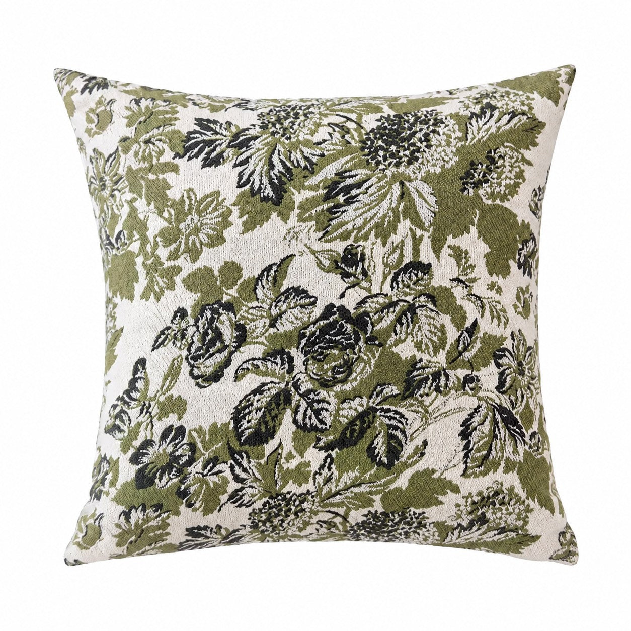 Housse de coussin brodée à volutes Minta