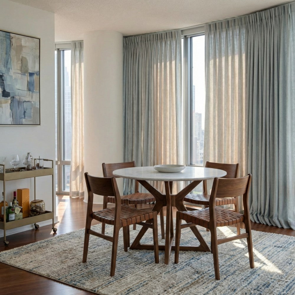 Evan Soft Linen Blend Herringbone Textured Curtains