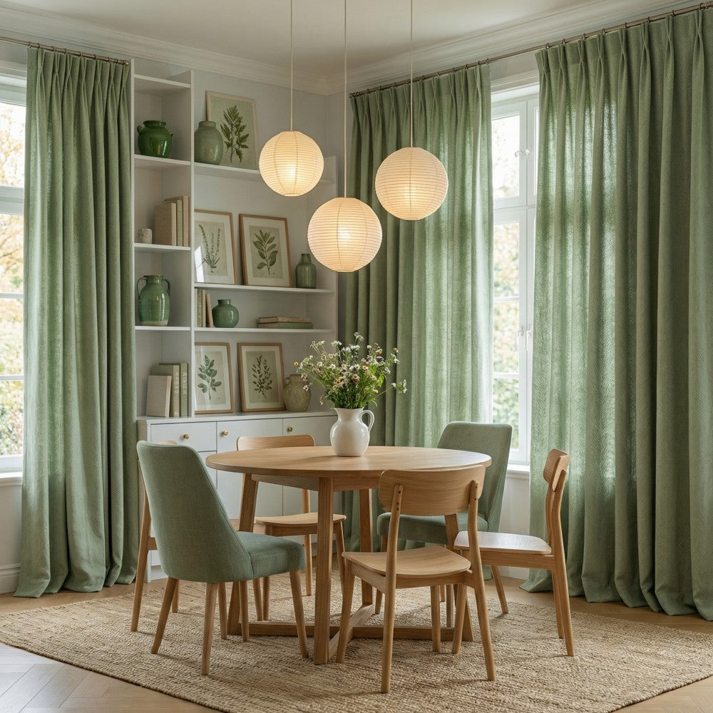 Evan Soft Linen Blend Herringbone Textured Curtains