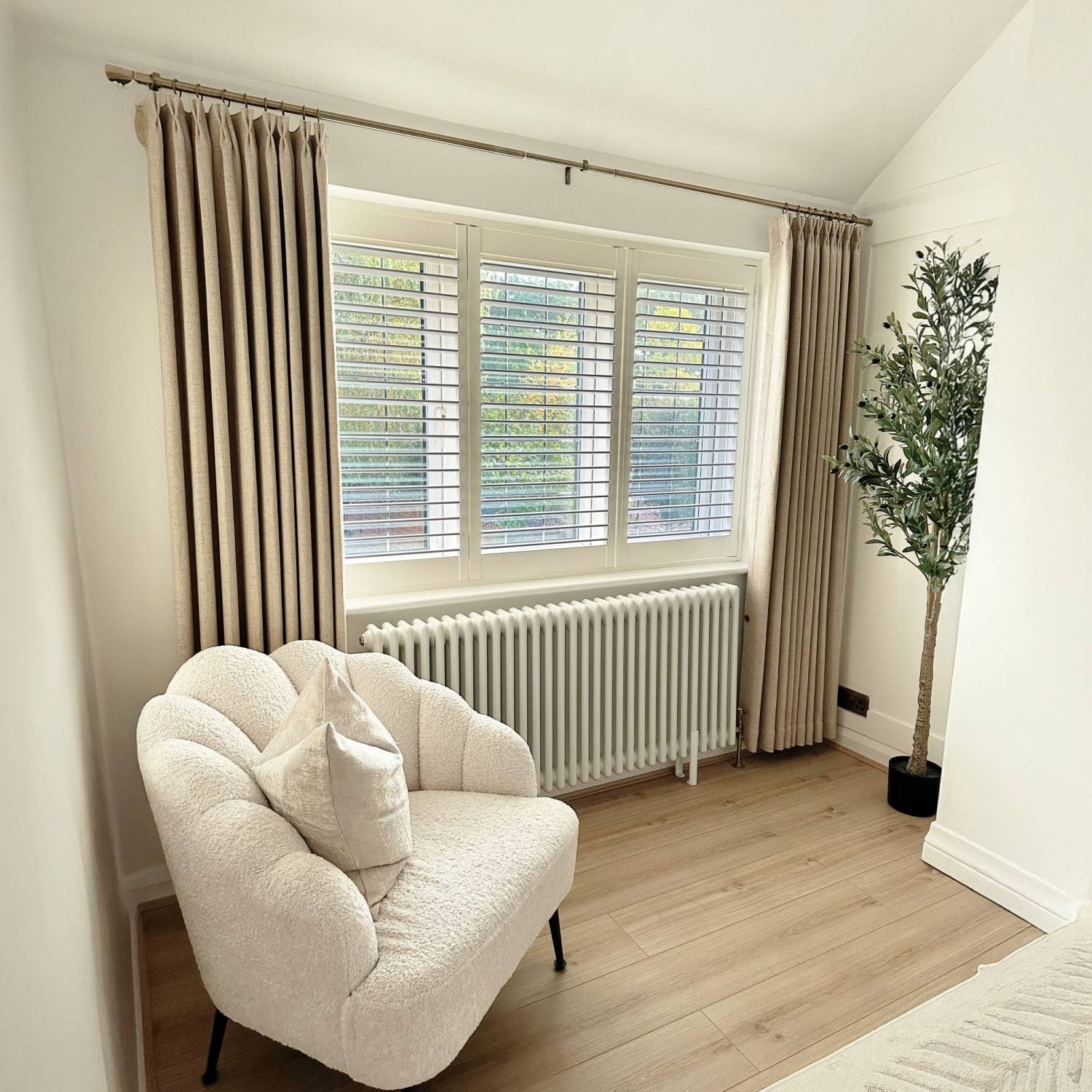 Evan Soft Linen Blend Herringbone Textured Curtains