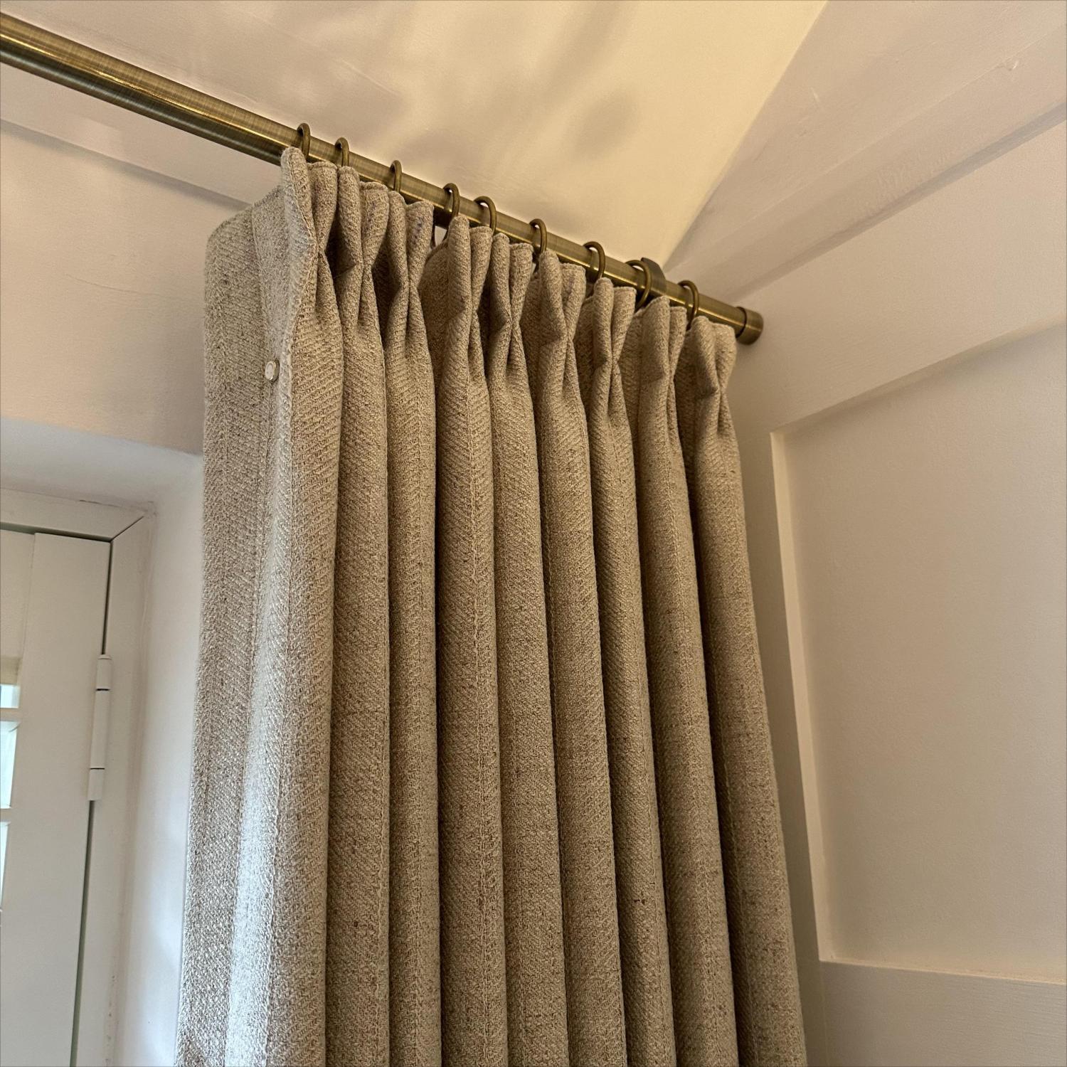 Evan Soft Linen Blend Herringbone Textured Curtains