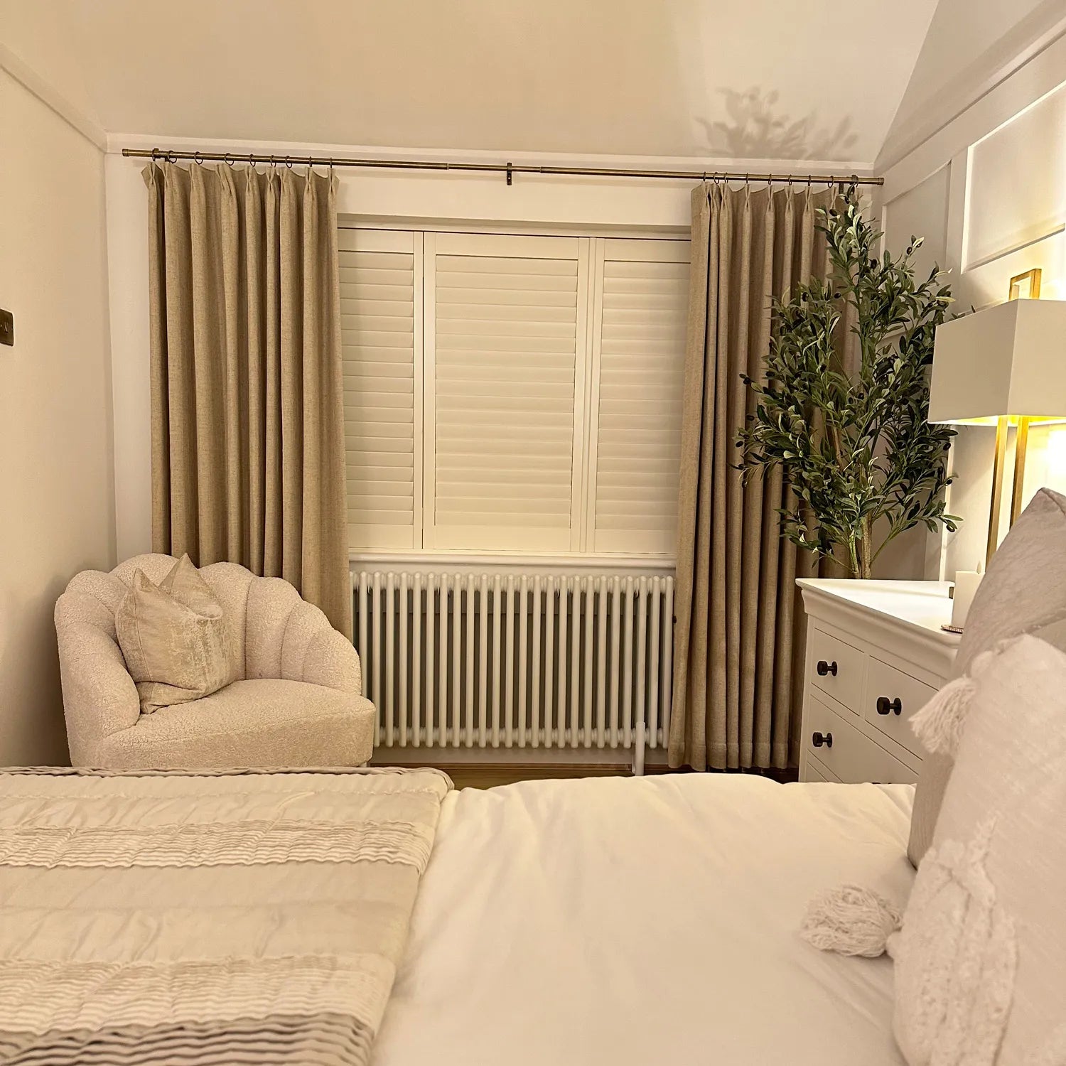 Evan Soft Linen Blend Herringbone Textured Curtains