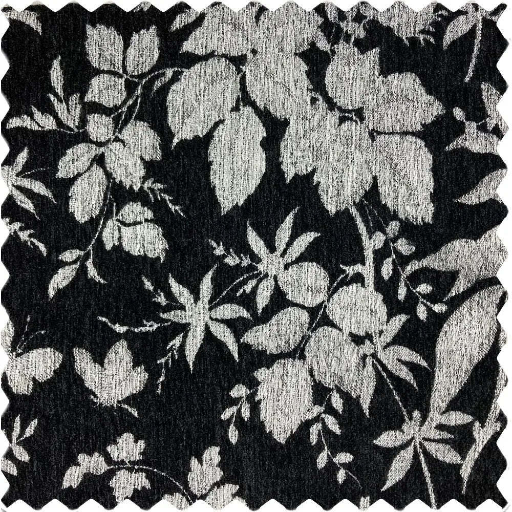 Faiga Vintage Style Brown Floral Jacquard Curtains