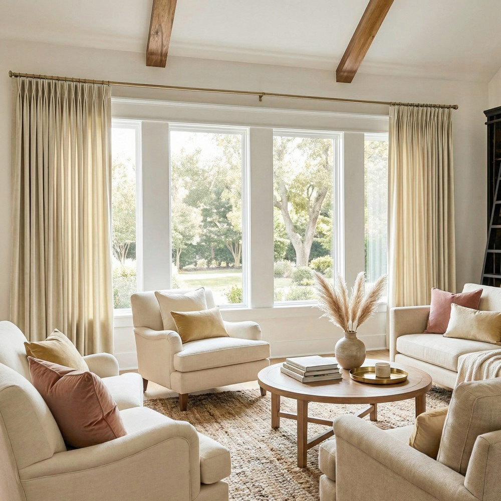 Finley Faux Satin Polyester Curtains