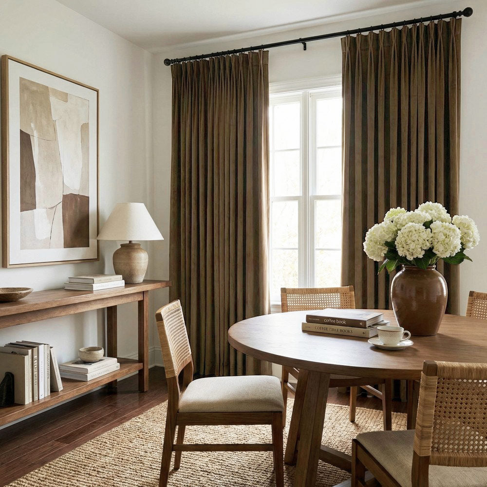 Finley Faux Satin Polyester Curtains