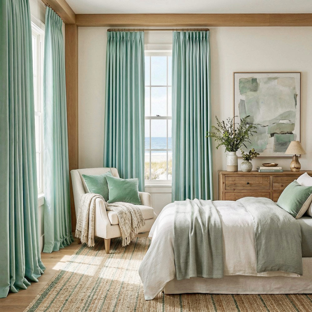 Finley Faux Satin Polyester Curtains