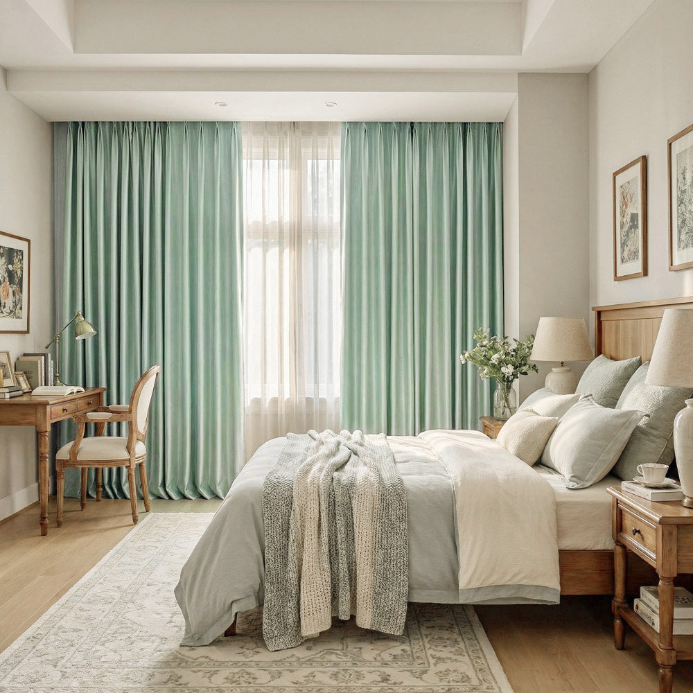 Finley Faux Satin Polyester Curtains