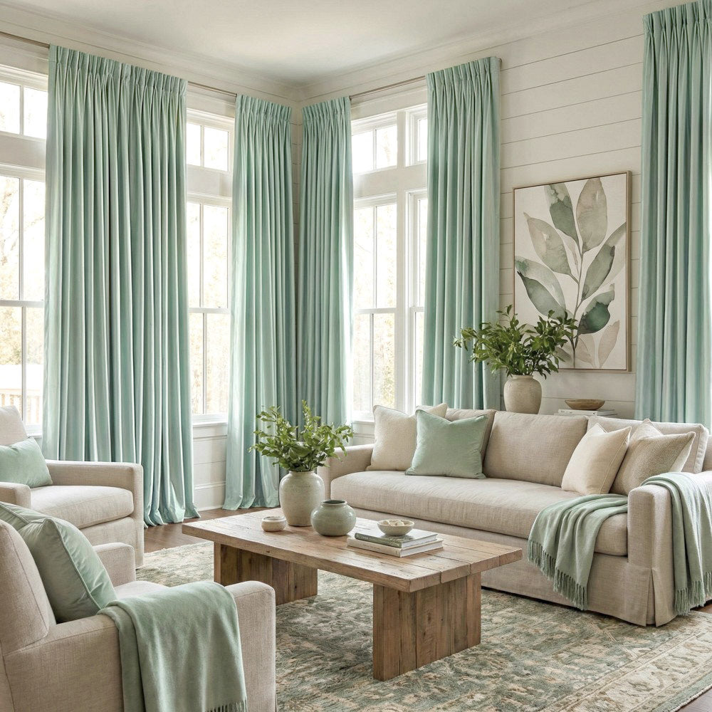 Finley Faux Satin Polyester Curtains