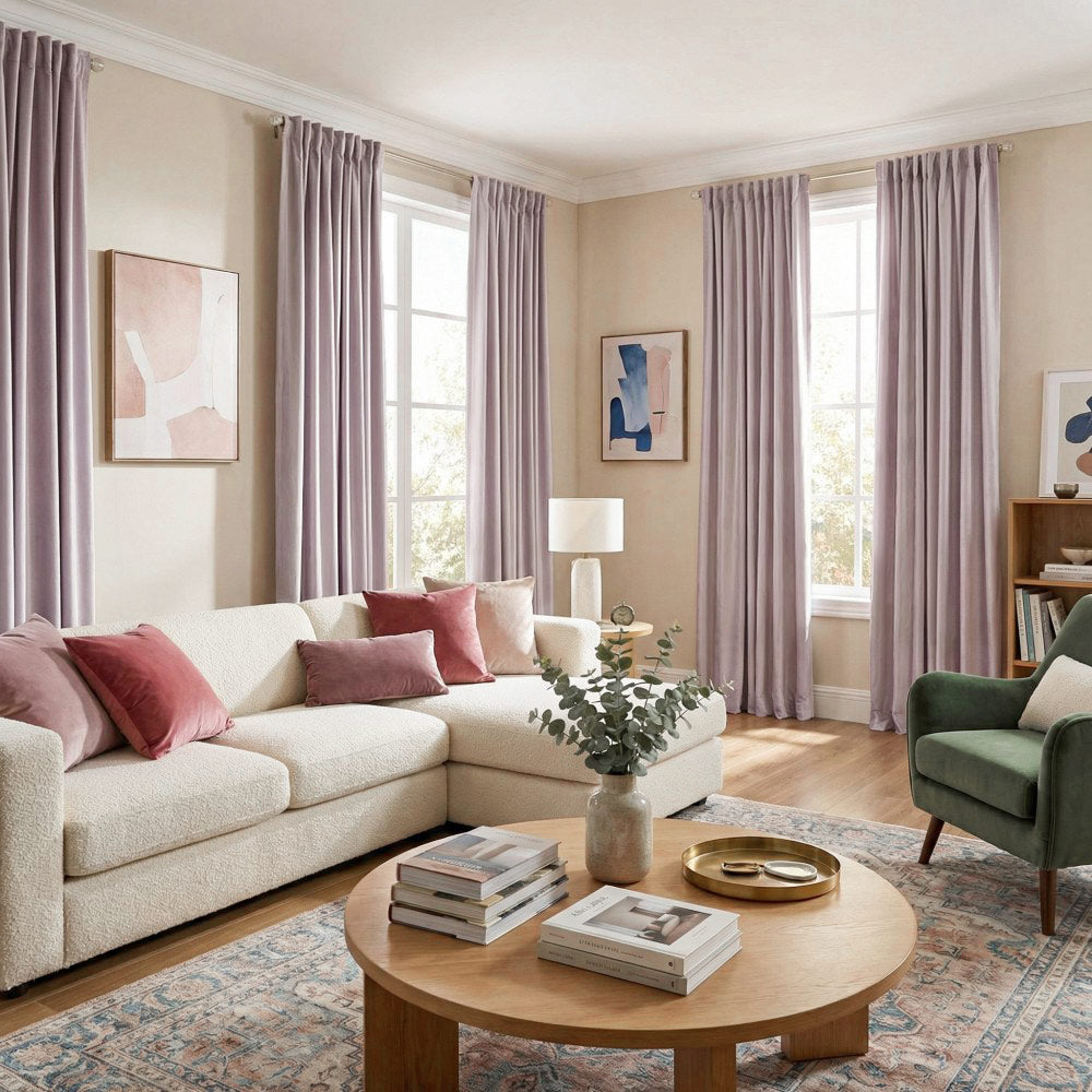 Finley Faux Satin Polyester Curtains