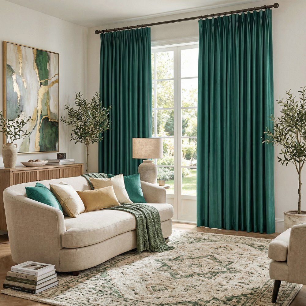 Finley Faux Satin Polyester Curtains