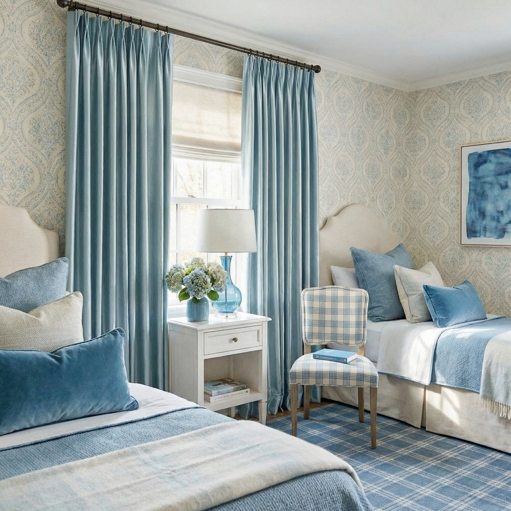 Finley Faux Satin Polyester Curtains