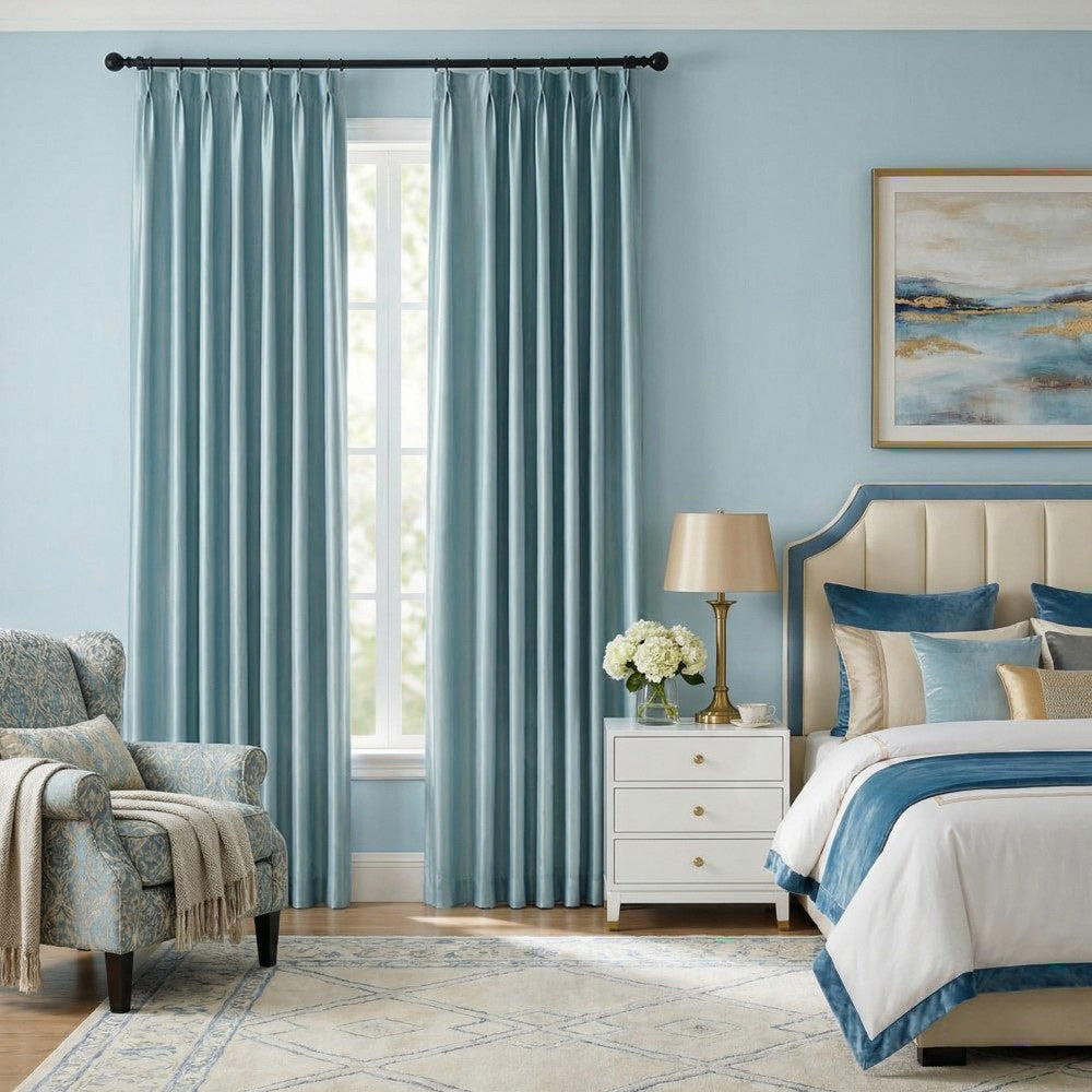Finley Faux Satin Polyester Curtains
