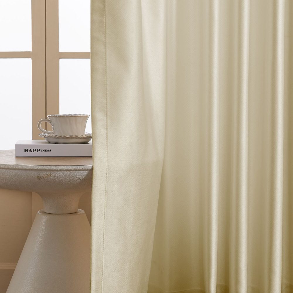 Finley Faux Satin Polyester Curtains