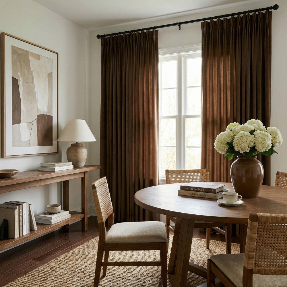 Finley Faux Satin Polyester Curtains