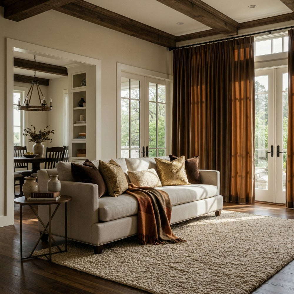 Finley Faux Satin Polyester Curtains