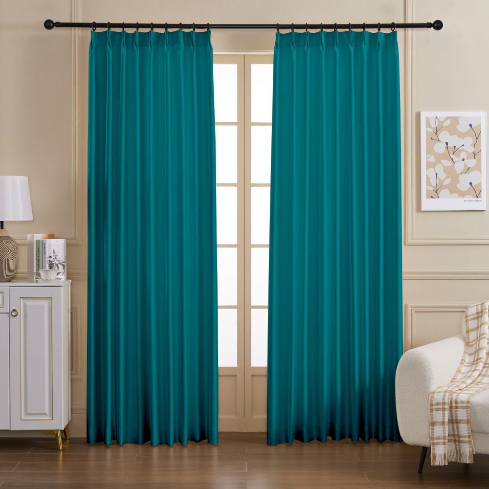 Finley Faux Satin Polyester Curtains