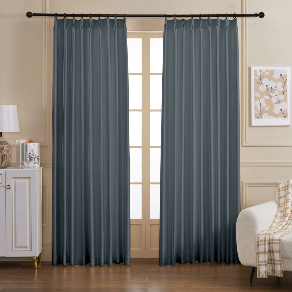 Finley Faux Satin Polyester Curtains