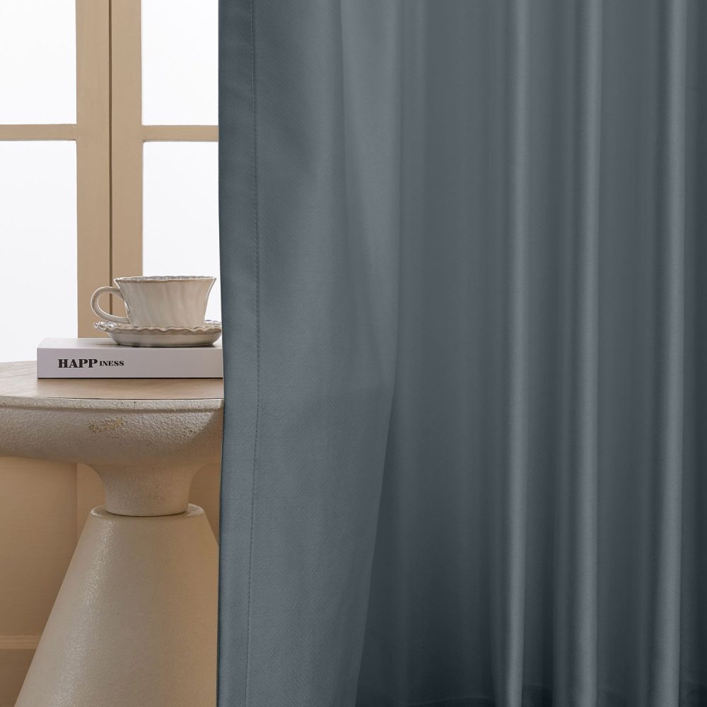 Finley Faux Satin Polyester Curtains