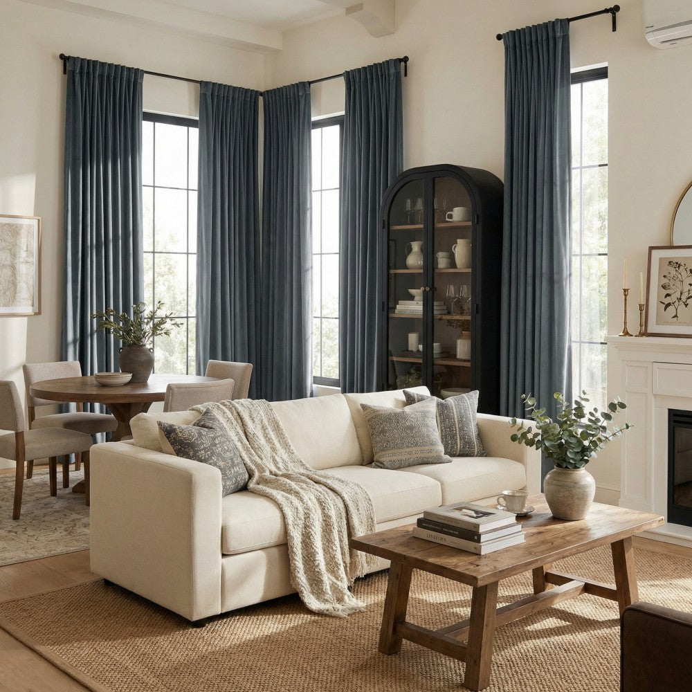 Finley Faux Satin Polyester Curtains