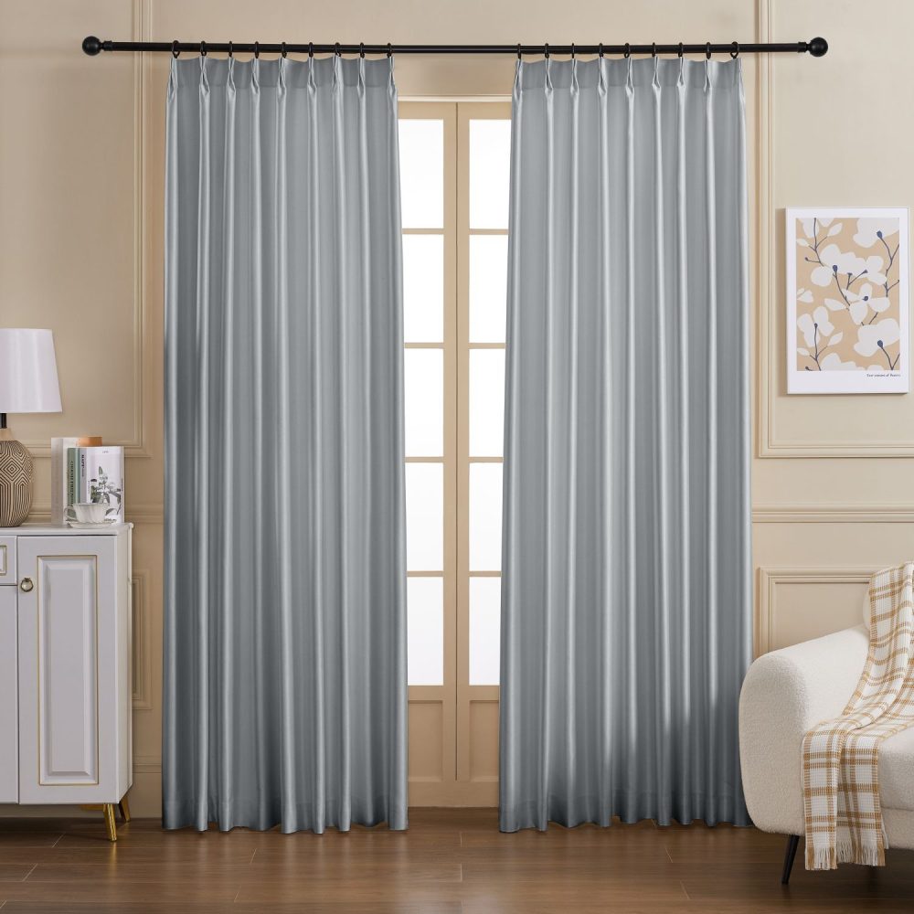 Finley Faux Satin Polyester Curtains