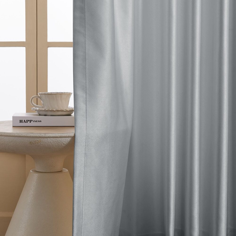 Finley Faux Satin Polyester Curtains