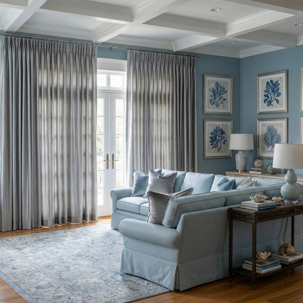 Finley Faux Satin Polyester Curtains