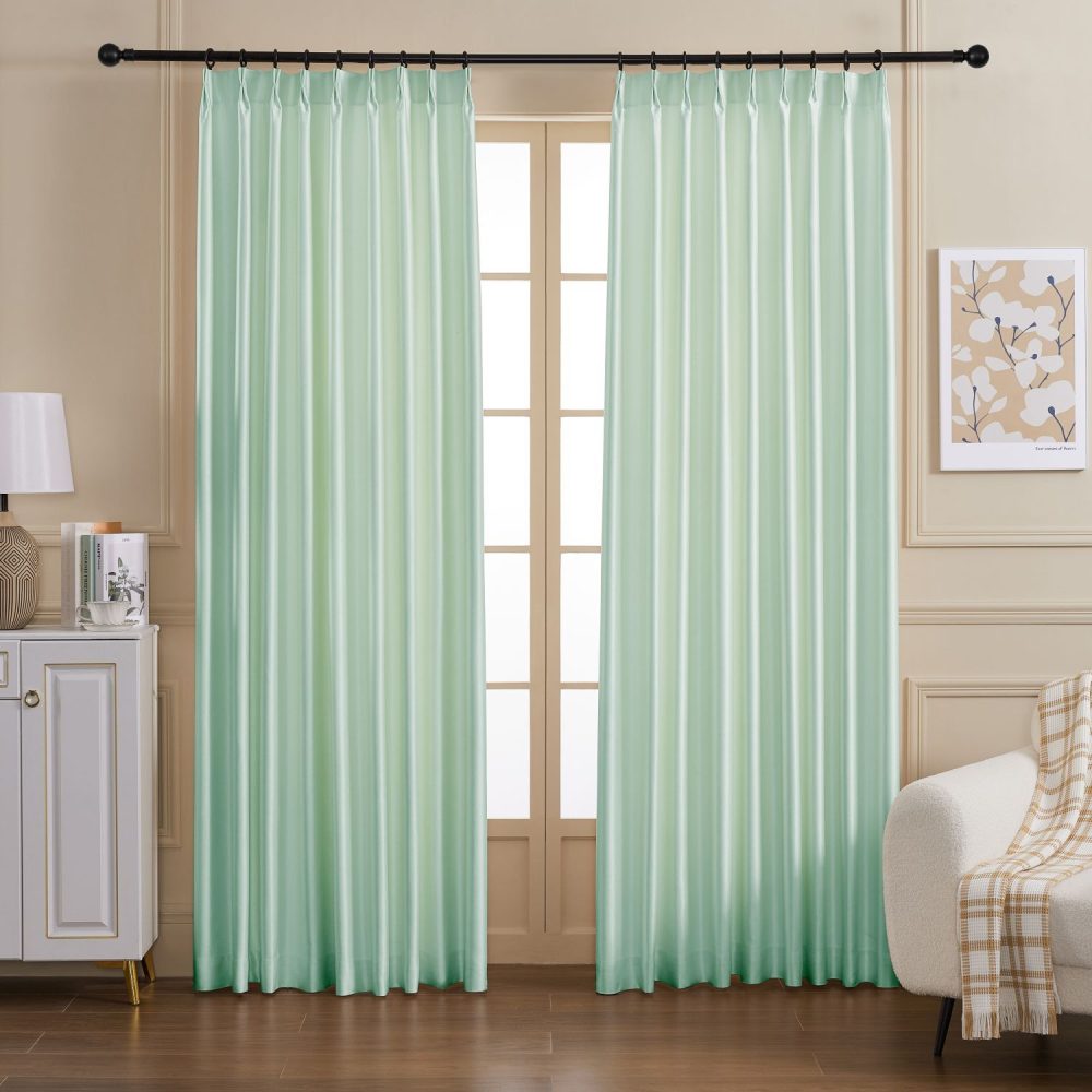 Finley Faux Satin Polyester Curtains