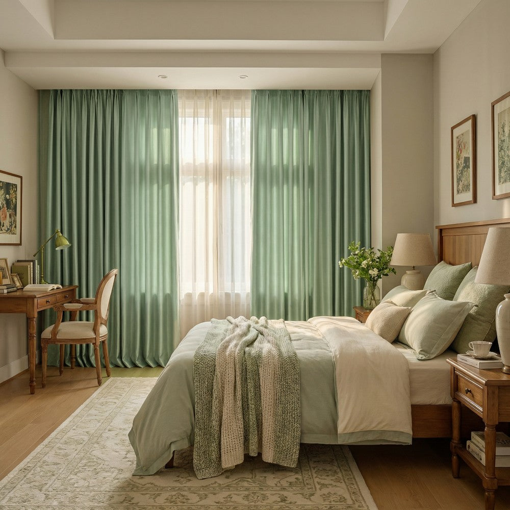 Finley Faux Satin Polyester Curtains