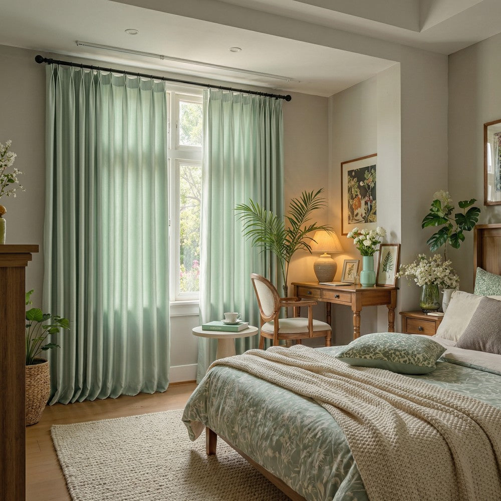 Finley Faux Satin Polyester Curtains