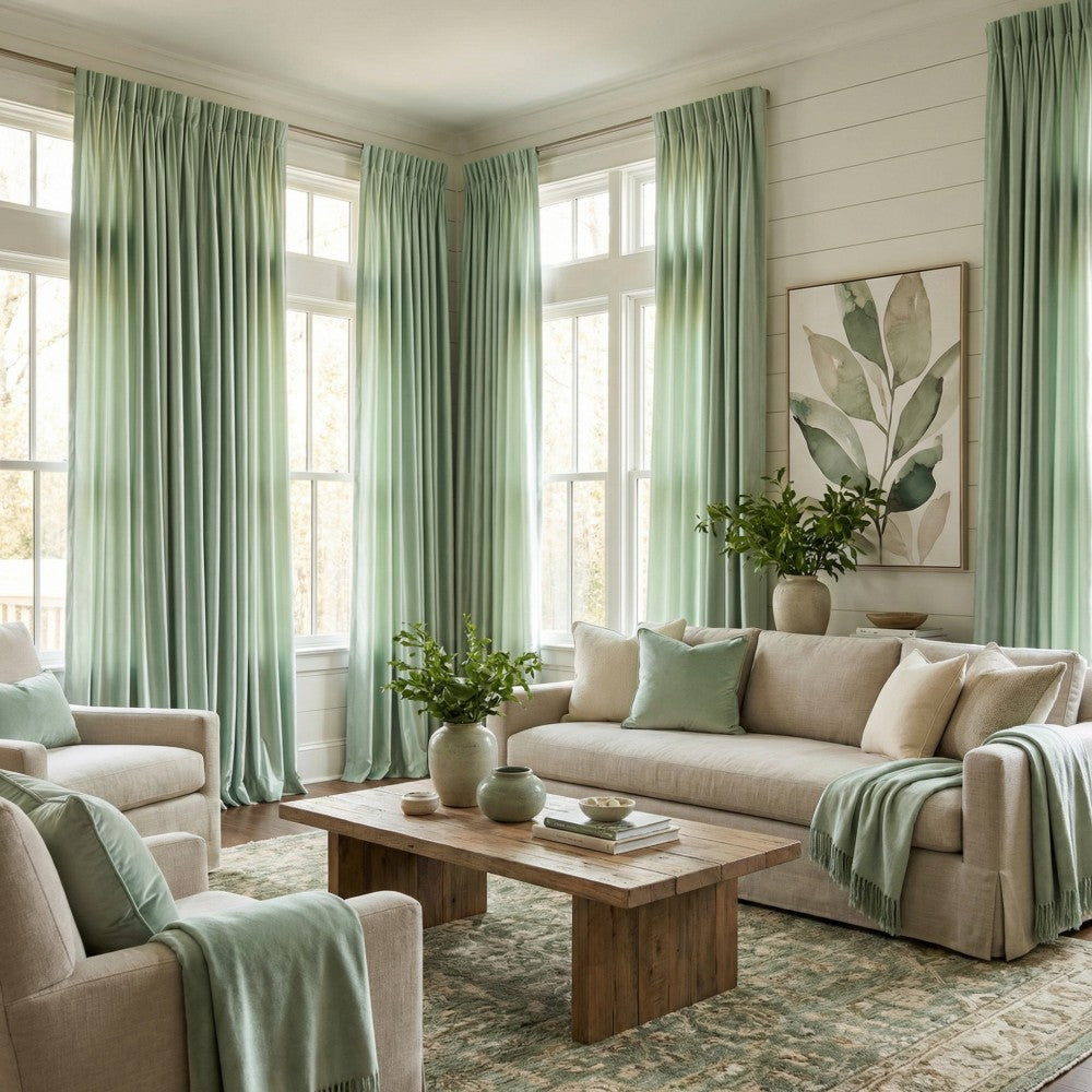 Finley Faux Satin Polyester Curtains