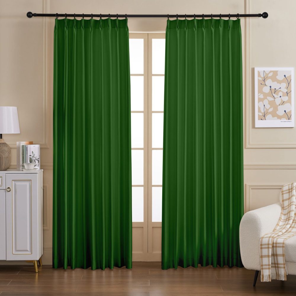 Finley Faux Satin Polyester Curtains