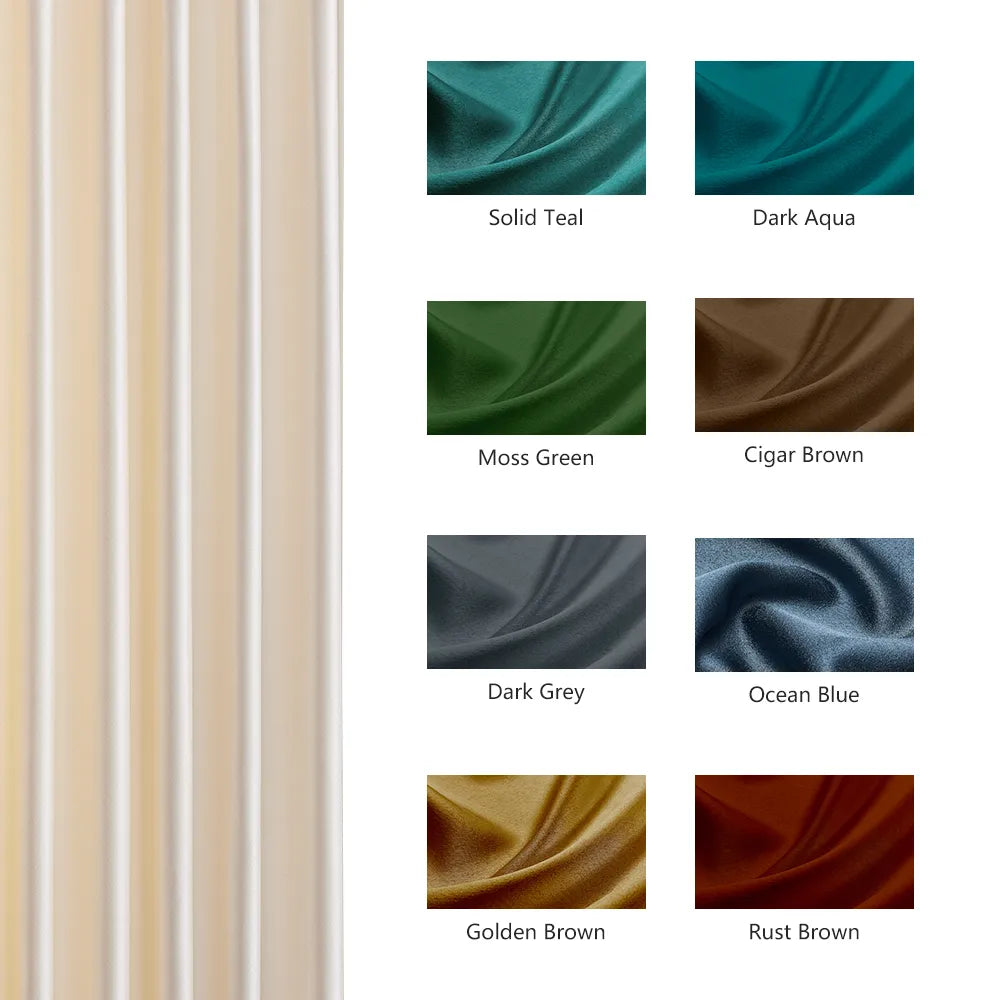 Finley Faux Satin Polyester Curtains
