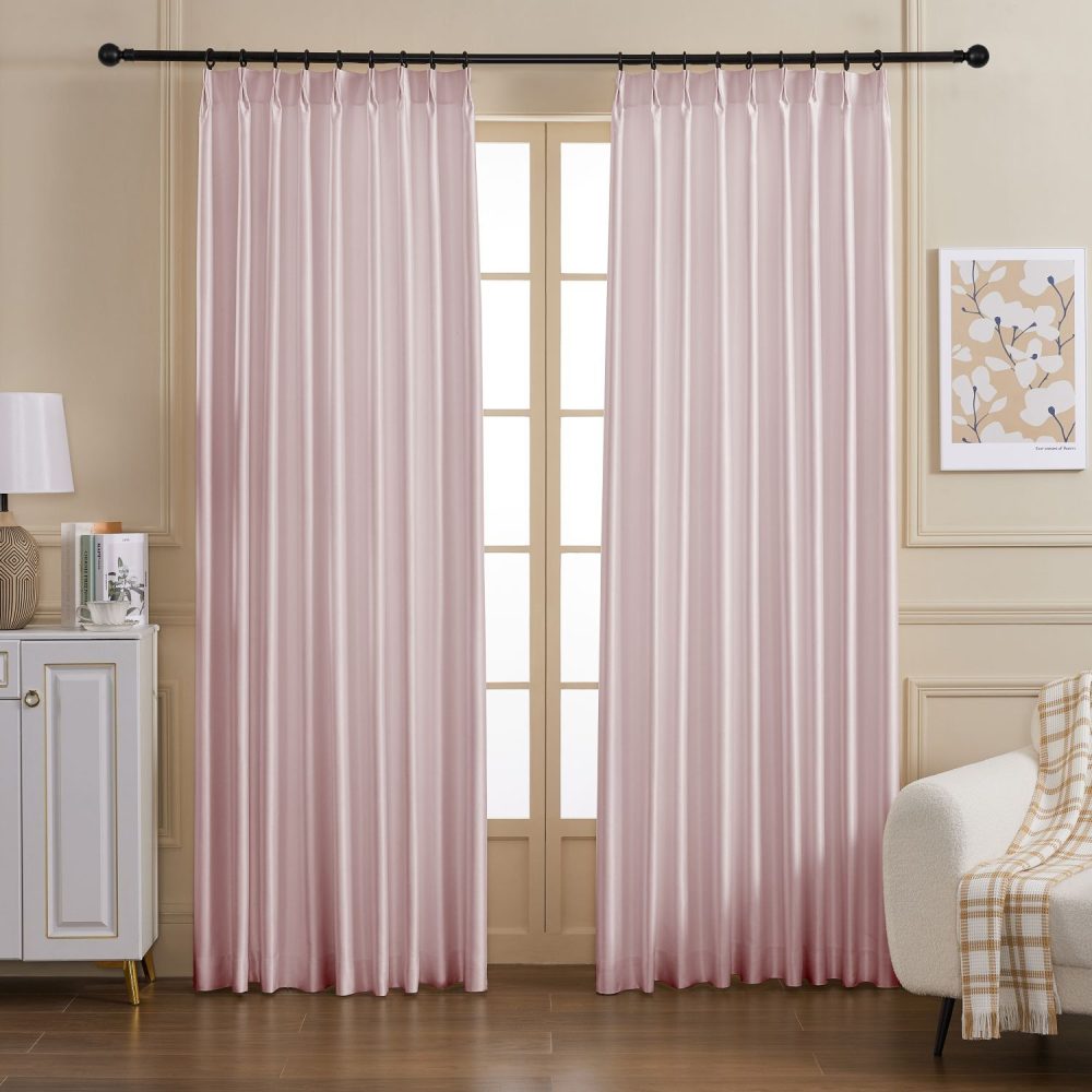 Finley Faux Satin Polyester Curtains