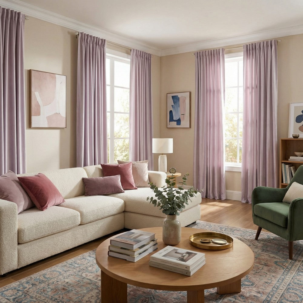 Finley Faux Satin Polyester Curtains