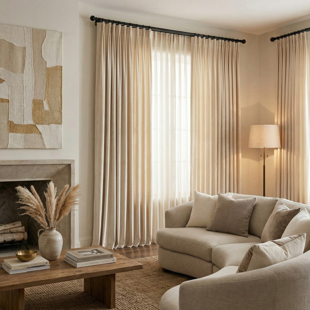 Finley Faux Satin Polyester Curtains