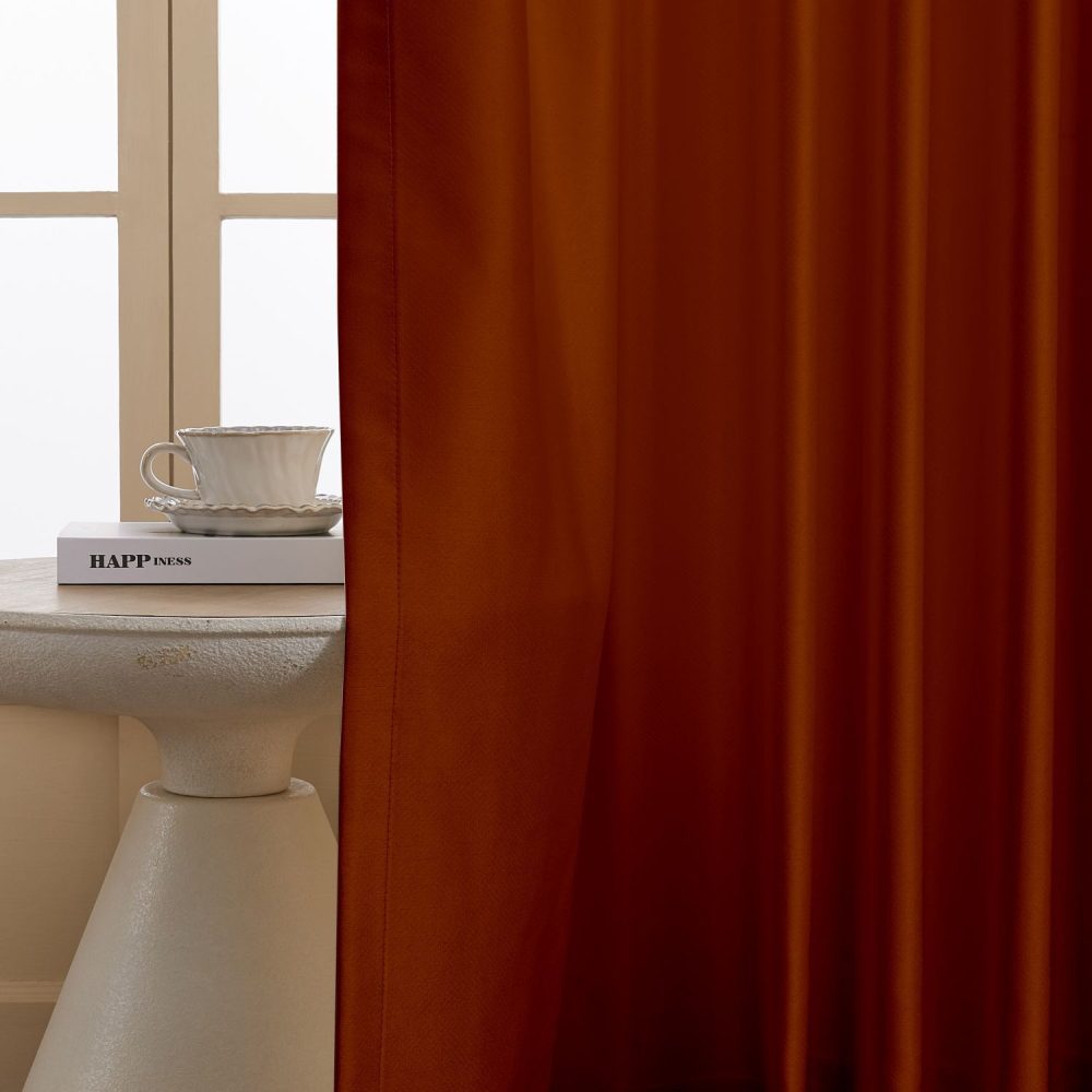 Finley Faux Satin Polyester Curtains
