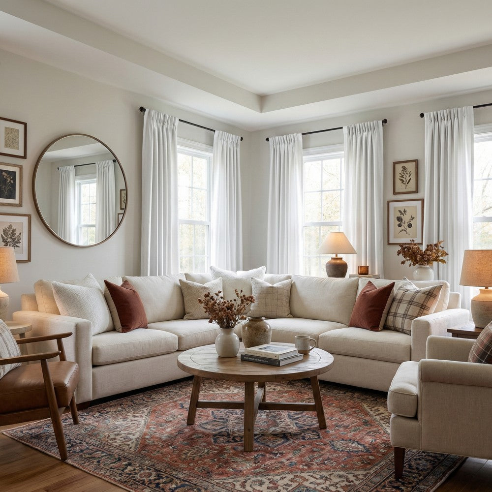 Finley Faux Satin Polyester Curtains