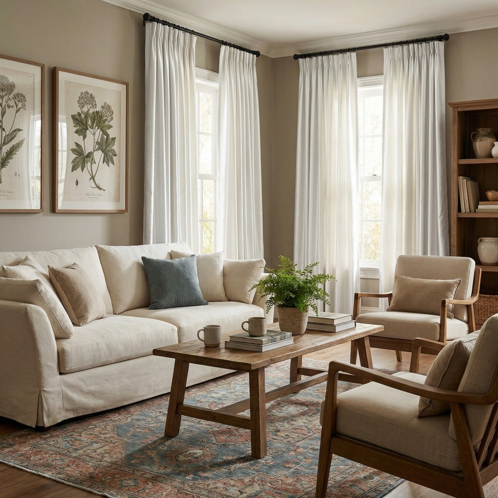 Finley Faux Satin Polyester Curtains