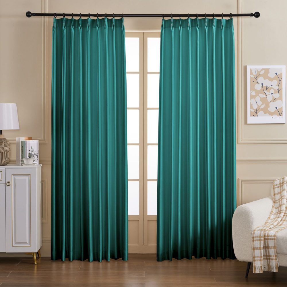 Finley Faux Satin Polyester Curtains