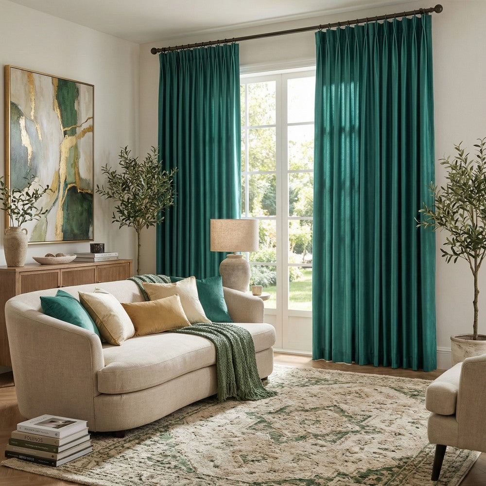 Finley Faux Satin Polyester Curtains