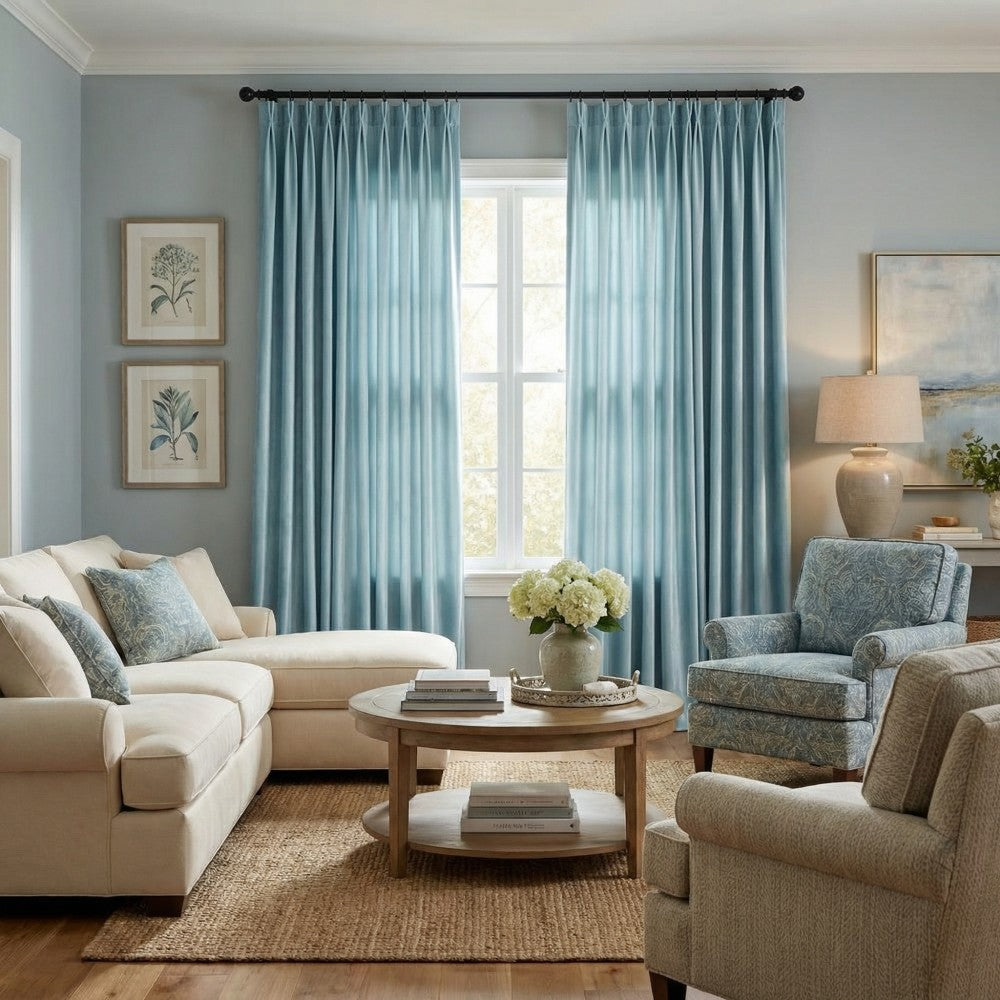 Finley Faux Satin Polyester Curtains